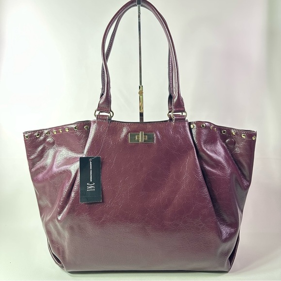 INC International Concepts Handbags - NEW Women’s INC International Concepts Odette Plum Red Glaze Burgundy Tote Bag
